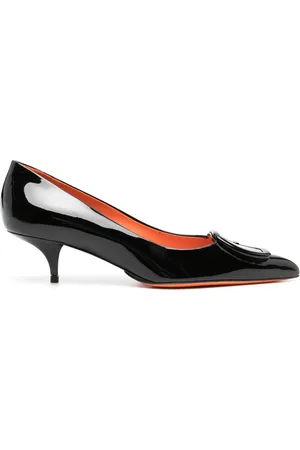 santoni Zapatillas de charol con puntera redonda y tacón de 48mm