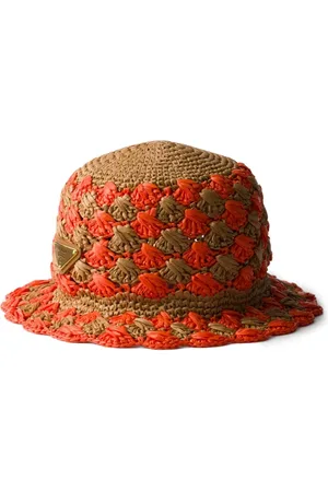 Prada Gorro de pescador tejido de crochet