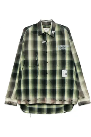 Maison Mihara Yasuhiro Camisa con cuadros estampados
