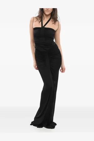 Saint Laurent Vestido de fiesta con cuello halter