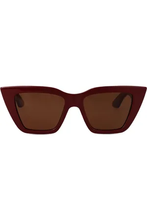 Alexander McQueen Lentes de sol con armazón cat eye
