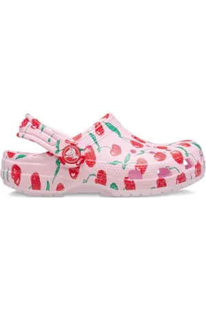 Crocs Zuecos con cerezas estampadas