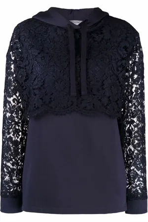 VALENTINO GARAVANI Hoodie con paneles de encaje