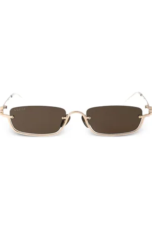 Gucci Lentes de sol con armazón rectangular