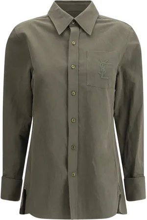 Saint Laurent Camisa con logo bordado