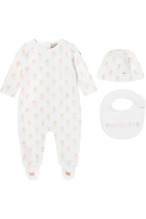 Moncler Set mameluco estampado (set de 3)