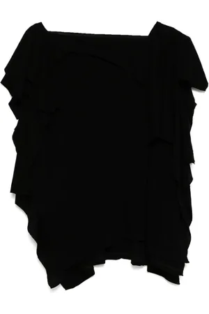 YOHJI YAMAMOTO Top drapeado con diseño retorcido