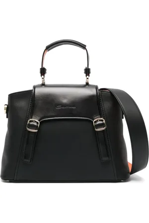 santoni Tote mediana con logo en relieve