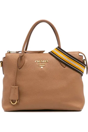 Prada 2000-2024 Vitello Phenix Zip Top Convertible Tote satchel