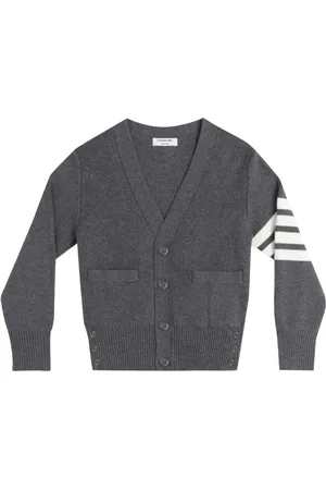 Thom Browne Cárdigan con rayas en las mangas