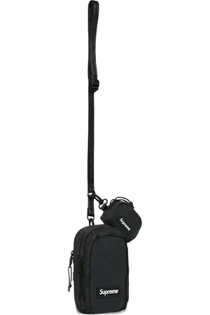 Supreme Bolsa crossbody Black con parche del logo