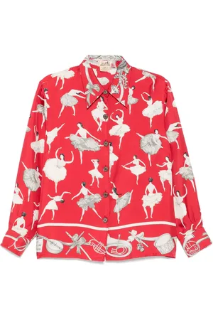 Hermès Blusa estilo camisa 1990-2000