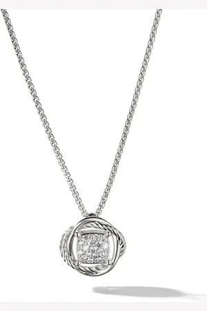 David Yurman Collar Infinity en plata de ley y diamantes