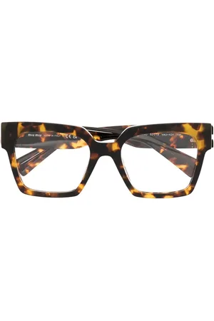 Miu Miu Lentes con armazón cuadrada estilo carey