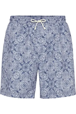 Brunello Cucinelli Shorts de playa con motivo
