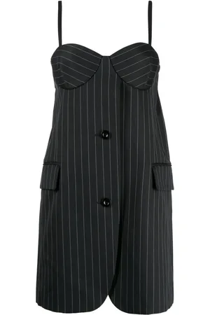 SACAI Vestido corto a rayas diplomáticas