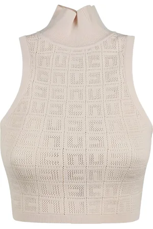 Elisabetta Franchi Top de malla con logo