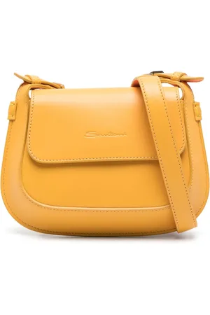 santoni Bolsa crossbody mediana con logo en relieve