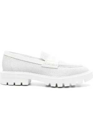 santoni Mocasines penny con perforaciones