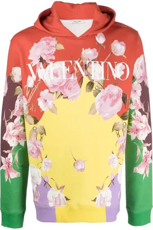 VALENTINO GARAVANI Hoodie con estampado de rosas