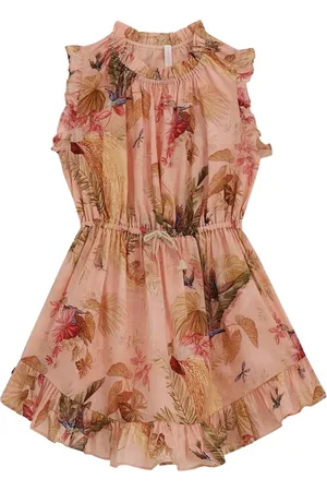 ZIMMERMANN Vestido con estampado floral y detalles de volantes