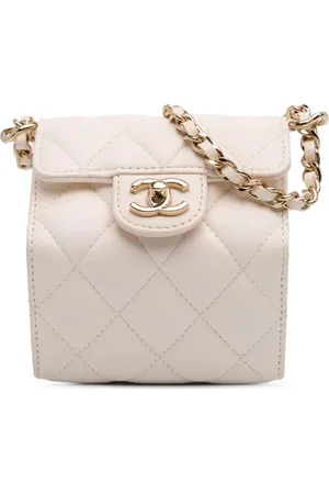 CHANEL Joyero Jewelry Box with Chain plegable acolchado de piel de borrego 2021-2024