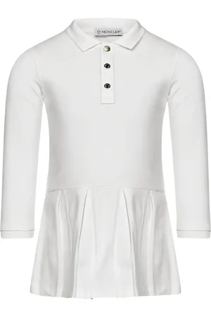 Moncler Vestido estilo playera tipo polo con pliegues