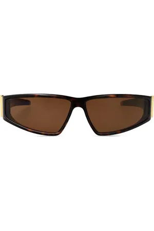 Alexander McQueen Lentes de sol con armazón estilo carey