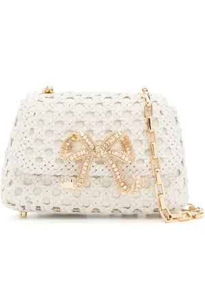 Self-Portrait Bolsa crossbody entretejida