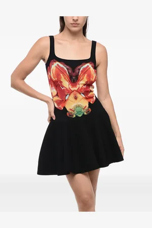 Alexander McQueen Vestido tejido Solarised Orchid