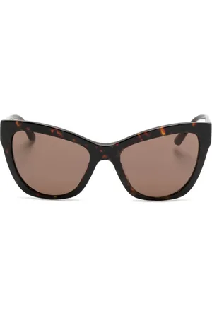VERSACE Lentes de sol con armazón cat eye estilo carey