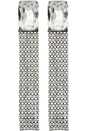 Saint Laurent Aretes con detalles de strass
