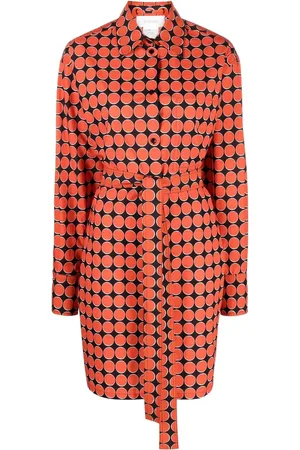 Sportmax Vestido camisero con monograma estampado