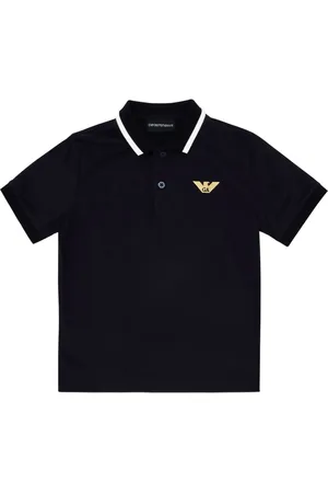 Emporio Armani Playera tipo polo con logo bordado