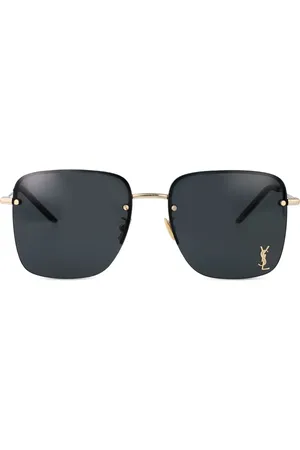 Saint Laurent Lentes de sol con placa del logo