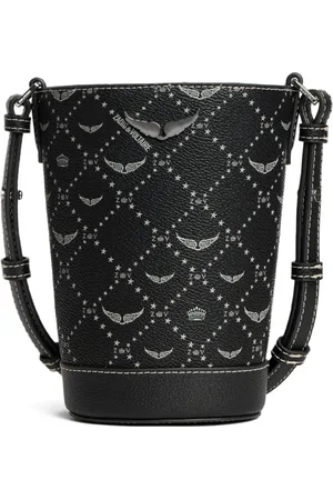 Zadig & Voltaire Bolsa bucket con logo estampado