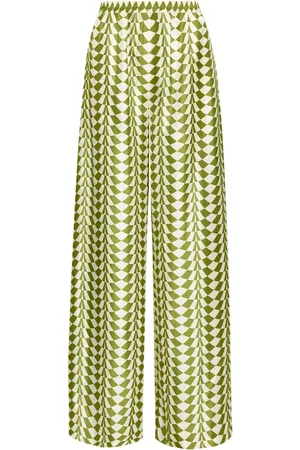Oscar de la Renta Pantalones de seda Geo
