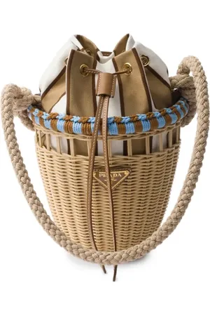 Prada Bolsa bucket de mimbre mini