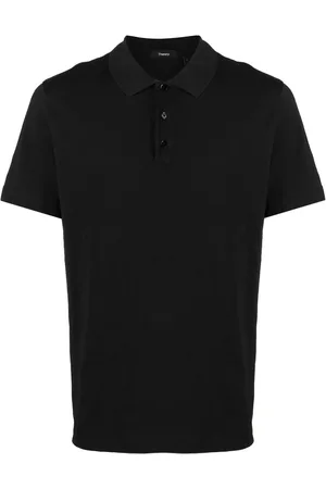 THEORY Playera tipo polo con botones en la parte delantera