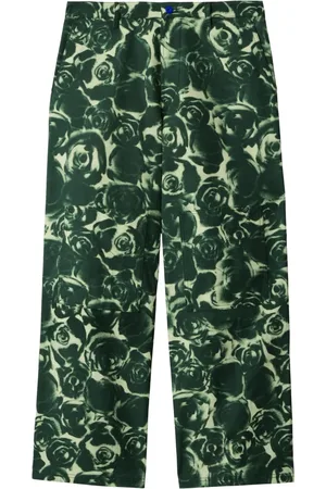 Burberry Pantalones con estampado de rosa