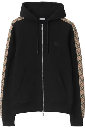 Burberry Hoodie con ribete a cuadros