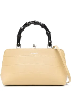 Jil Sander Bolsa crossbody con efecto de piel de cocodrilo