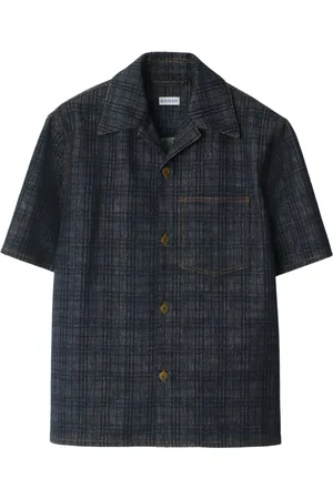 Burberry Camisa de mezclilla con motivo de cuadros