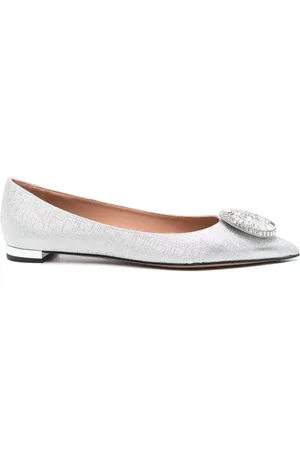 Aquazzura Flats Crystal Hoop