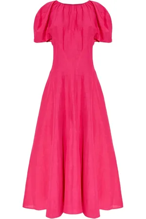 Tory Burch Vestido midi con mangas farol