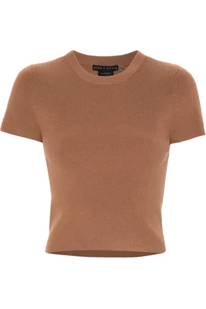ALICE+OLIVIA Top tejido manga corta