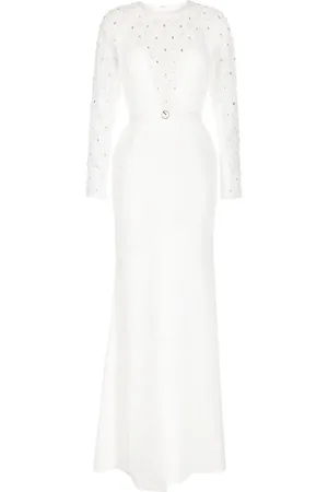 Saiid Kobeisy Vestido largo con detalle de mostacillas