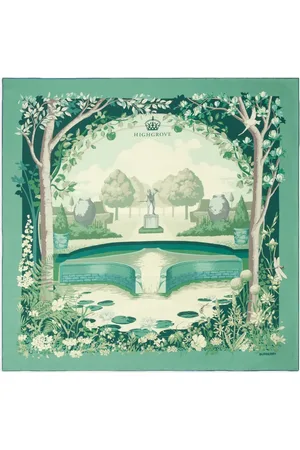 Burberry Mascada de seda con estampado Highgrove