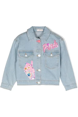 Billieblush Chamarra de mezclilla con detalles lentejuelas