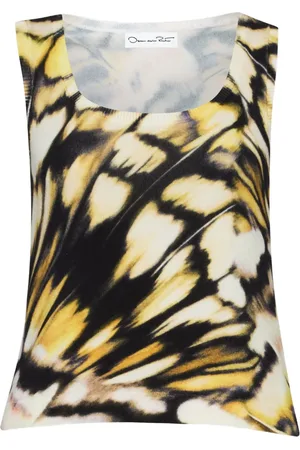 Oscar de la Renta Camiseta con estampado de mariposas